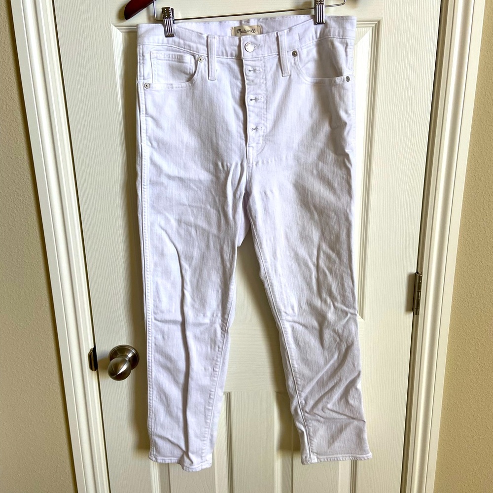 Madewell Stovepipe White Denim